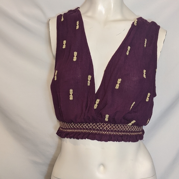 Free People Tops - Intimately free people | purple with gold top | XS